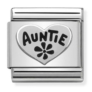 Nomination CLASSIC Silvershine Oxidised Symbols Auntie Heart Charm 330101/17