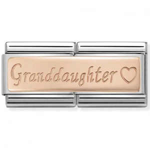 Nomination CLASSIC Rose Gold Double Engraved Grandaughter Charm 430710/09