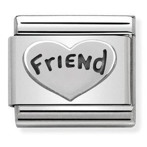 Nomination CLASSIC Silvershine Friend Heart Charm 330101/18