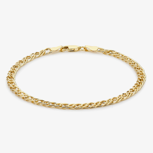 9ct Gold 7.5 Inch Double Curb Bracelet 1.23.5832