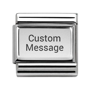 Nomination CLASSIC Silvershine Plates Plain Engravable Charm 330104/01