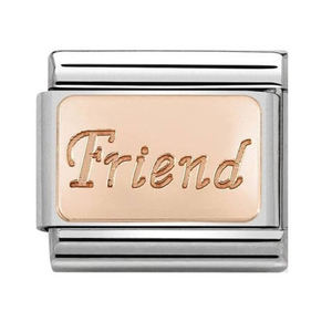 Nomination CLASSIC Rose Gold Engraved Friend Charm 430108/14