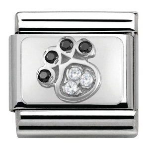 Nomination CLASSIC Silvershine My Family Paw Print Charm 330304/14