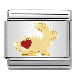 Nomination CLASSIC Gold Rabbit With Heart Charm 030272/46