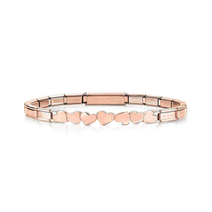 Nomination Trendsetter Rose Gold Hearts Bracelet 021111/002