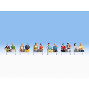 NOCH Seated Passengers (12) without Legs Figure Set HO Gauge Scenics 15250