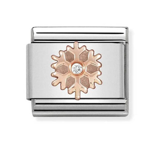 Nomination CLASSIC Rose Gold Snowflake with Cubic Zirconia Charm 430305/23