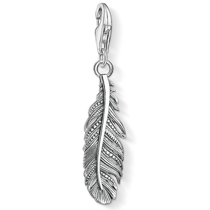 THOMAS SABO Silver Oxidised Feather Charm 1559-637-21