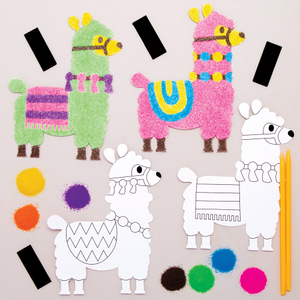 Kits d’illustrations aimantées lamas en sable coloré