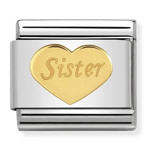 Nomination CLASSIC Gold Symbols Sister Heart Charm 030162/36