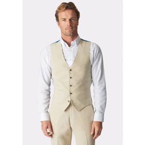 Tailored Fit Constable Natural Linen Blend Waistcoat