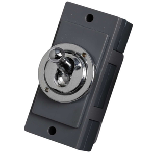 Scolmore Click Mini Grid 10A 2 Way Toggle Switch Module Polished Chrome