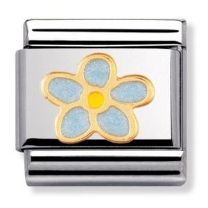 Nomination CLASSIC Gold Nature Forget Me Not Charm 030214/44