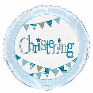 Blue Bunting Foil Balloon