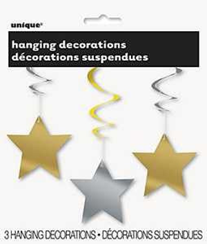Gold and Silver Hanging Star
