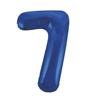Blue Number 7 Balloon