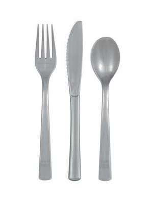 Reusable Silver Cutlery 18 pack