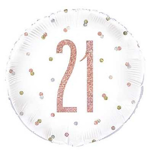 Rose Gold 21st Foil Balloon
