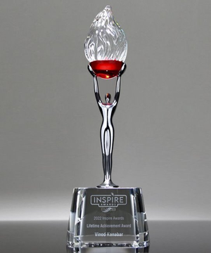 Ruby Flame Crystal Award