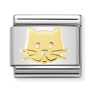 Nomination CLASSIC Gold Cat Face Charm 030162/53