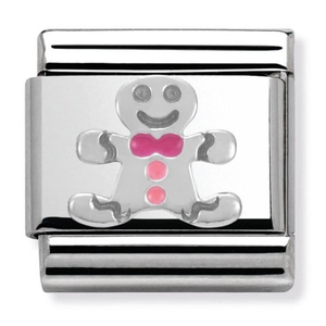 Nomination CLASSIC Silvershine Christmas Gingerbread Man Charm 330204/09
