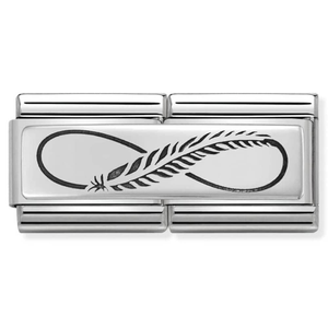 Nomination CLASSIC Silvershine Infinity Feather Double Charm 330710/12