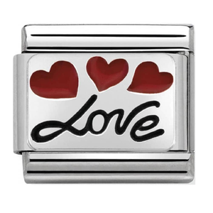 Nomination CLASSIC Silvershine Plates Love Charm 330208/06