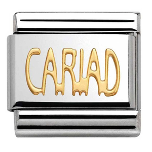 Nomination CLASSIC Gold Writings Cariad Charm 030107/20