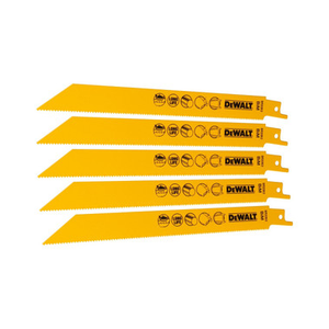 DeWalt DT2353-QZ Bi-Metal Reciprocating Saw Blades 203mm x 14 TPI (5 Pack)