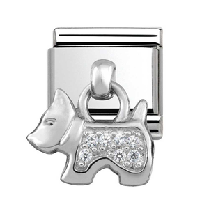 Nomination CLASSIC Silvershine Cubic Zirconia Dog Charm 331800/09