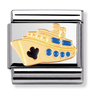Nomination CLASSIC Gold Tech Cruise Ship Charm 030210/12