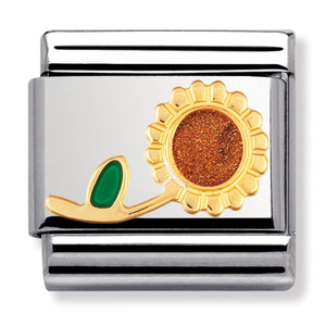 Nomination CLASSIC Gold Nature Sunflower Stem Charm 030214/26