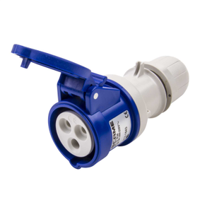 Optima 16A 2P+E 230V Coupler IP44 Blue