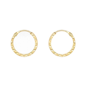 9ct Yellow Gold Sleeper Hoop Earrings 1.51.1859