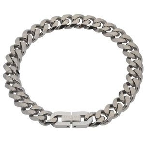 Unique Stainless Steel Matte Polished Filed Curb Bracelet LAB-126/21CM