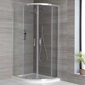 Milano Portland - Offset Quadrant Shower Enclosure with Right Hand Tray - 900mm x 760mm