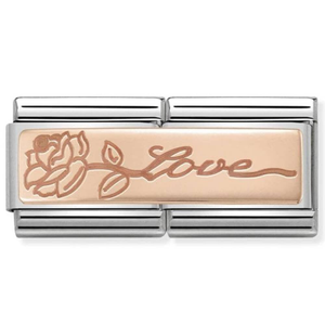 Nomination CLASSIC Rose Gold Double Love With Flower Charm 430710/14