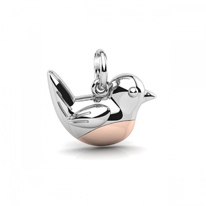Sterling Silver & Rose GoldRobin Charm