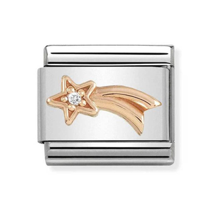 Nomination CLASSIC Rose Gold Shooting Star with Cubic Zirconia Charm 430305/21