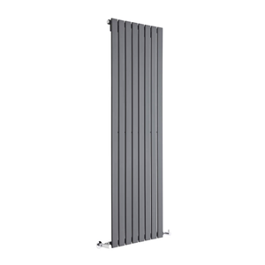Milano Alpha - Flat Panel Vertical Designer Radiator - Single Panel - 1600mm x 560mm - Anthracite