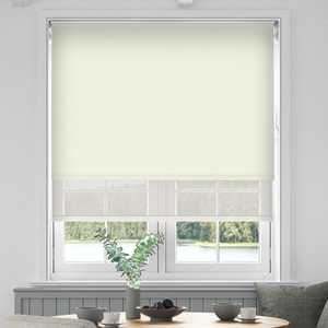 Rimini (Blackout), Cream & Illusion Sandy - Double Roller Blind