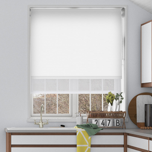 Rimini (Blackout), White & Illusion Pure - Double Roller Blind