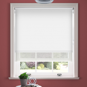 Rimini (Blackout), White & Optima Chiffon - Double Roller Blind