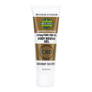 Uncle Bud's CBD Body Revive Gel Gold Box