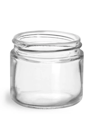 2 oz Clear Glass Jars (Bulk), Caps NOT Included