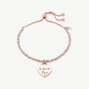 Silver & Rose GoldHandwriting Bracelet