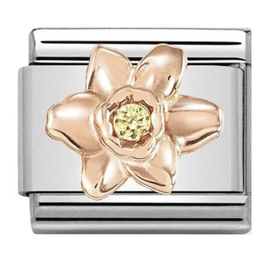 Nomination CLASSIC Rose Gold Yellow Daffodil Charm 430305/13