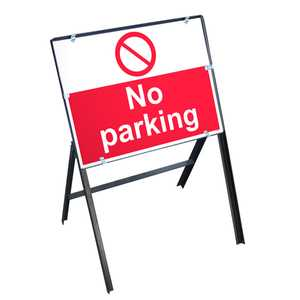 No Parking - 600 x 450mm with Single Sided Frame