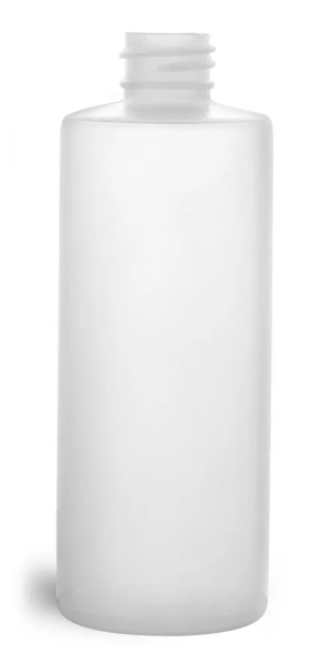 4 oz Natural HDPE Cylinder Bottles (Bulk), Caps NOT Included