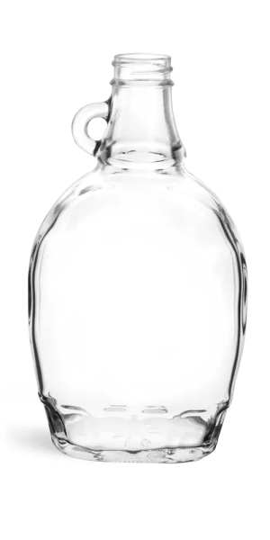 12 oz Clear Glass Syrup Bottles (Bulk), Caps NOT Included